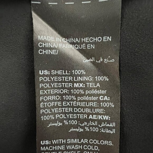 WHBM Womens Textured Top 3/4 Sleeve Black Size Medium Lined - Picture 7 of 7